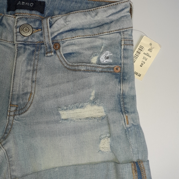 Aero Distressed Denim Shorts - Picture 6 of 15